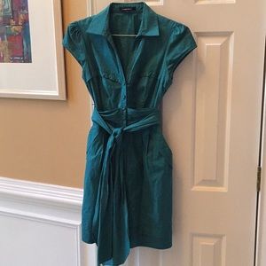 Nanette Lepore emerald/teal vintage look capsleeve